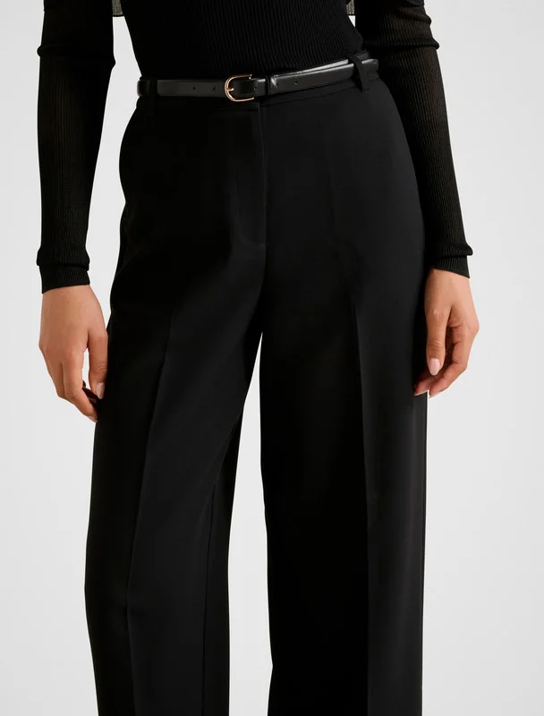 forever new  ALEXANDRA Belted Wide Leg Pants for Women | Best Price UAE